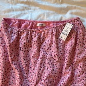 Pink floral skirt